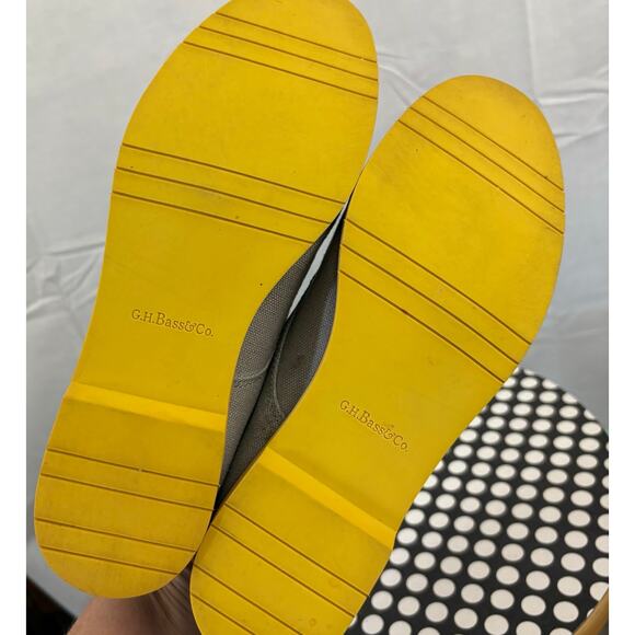GH Bass Canvas Elly-2 Oxfords Shoes Gray Yellow Soles Women’s 7 M - Picture 3 of 7